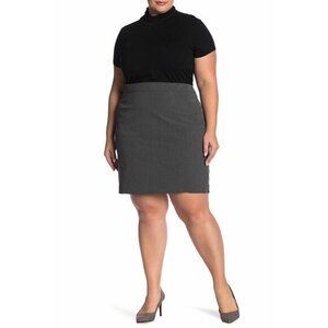 Halogen Above-the-Knee Suit Skirt Grey Charcoal Heather SZ 22 New